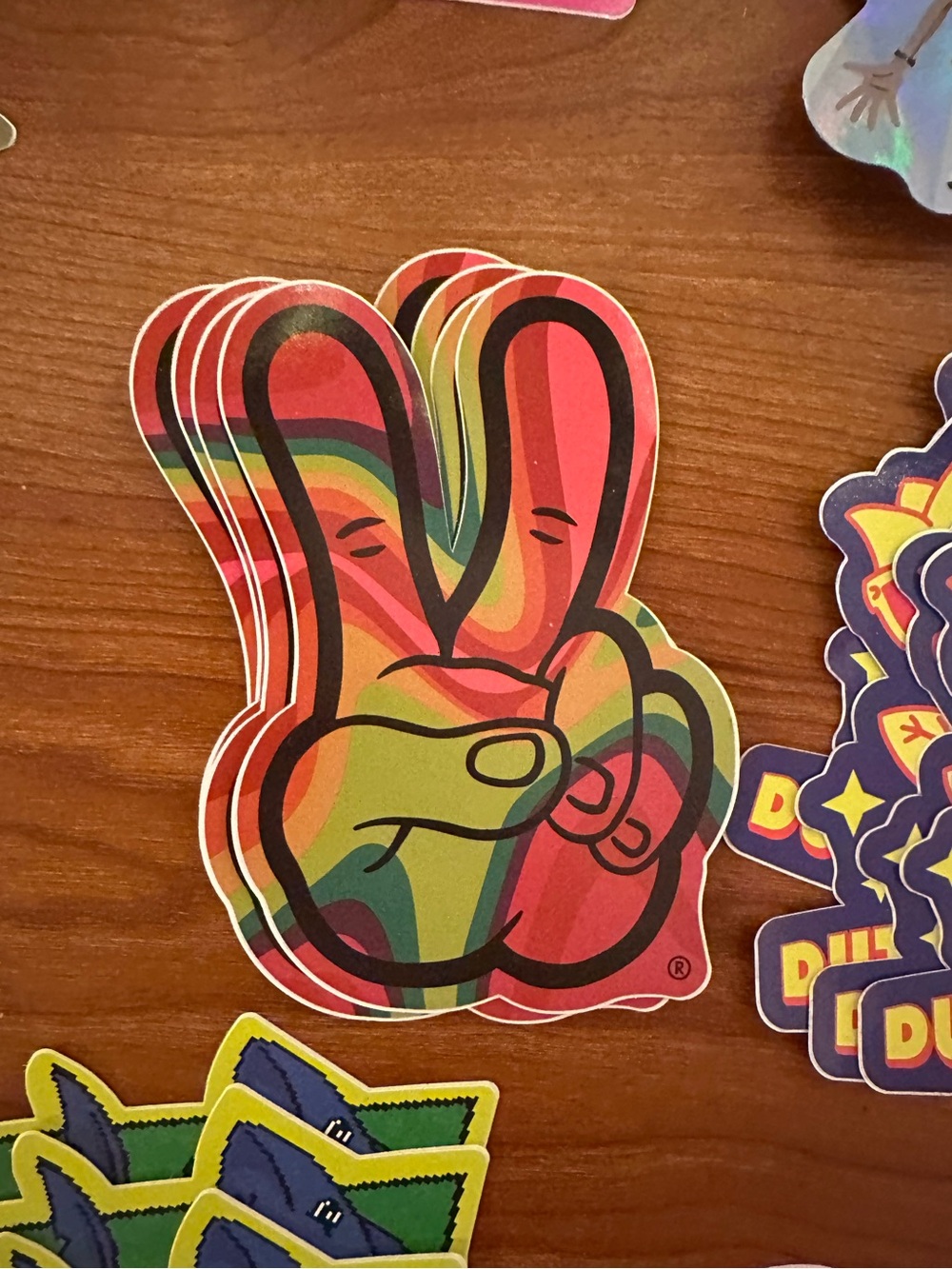 Dutch Bros multicolor peace sign sticker *PRICE IS FOR ONE STICKER*